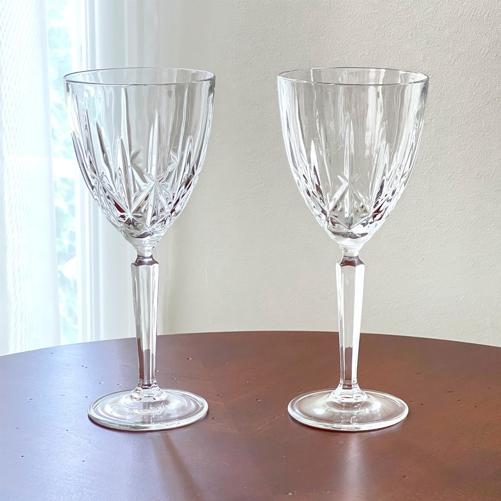Marquis by Waterford Crystal Water Goblets (2) Sparkle Pattern 8 3/8" Tall